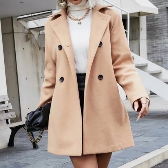 Classic Button Minimalist Jacket Coat - Picture 1 of 5